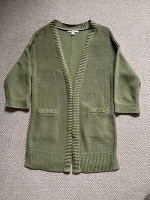 White Stuff Chunky knit Cotton linen blend Cardigan UK6