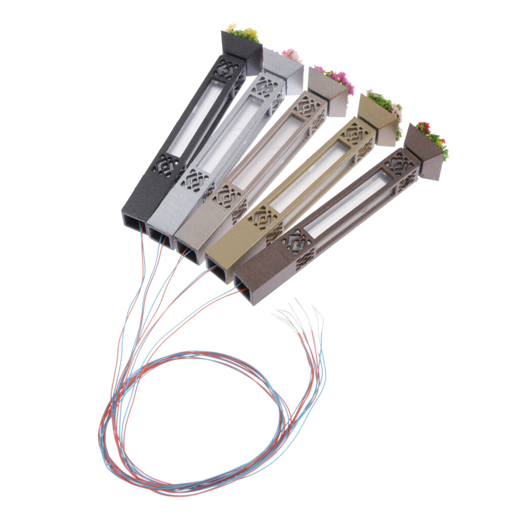 StarRing Eisenbahn Lampen 5er Set - HO Maßstab LED Straßenlaternen Für Modelleisenbahn