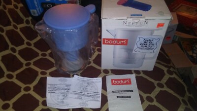 Bodum Neptun water filtration pitcher new on box 2 new filters