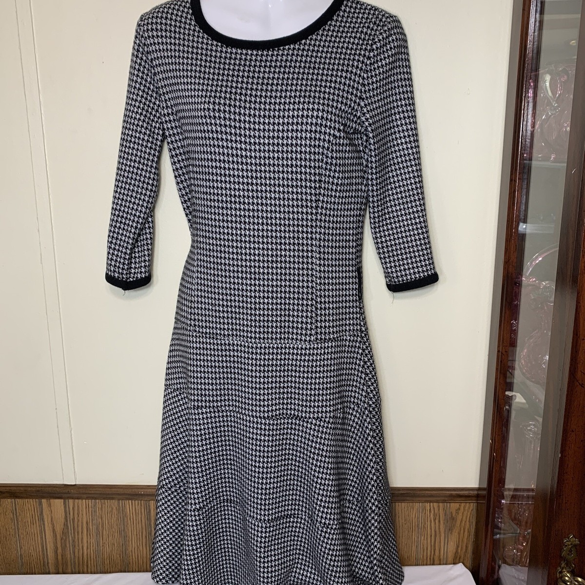 Vintage Sweater Dress Drop Waist Tiered Size Small Nina Leonard