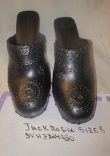 Jack Russell Women's Leather Clogs Size 8