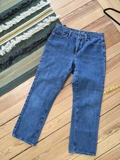 Ladies Lands End Straight Leg  High Rise Jeans  Size 10 medium wash