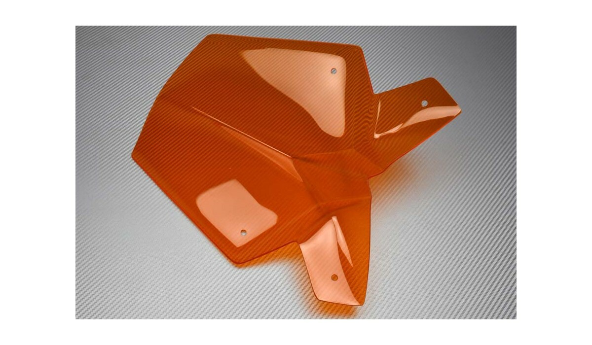 Bulle orange KTM Duke 890 R pour réduire la fatigue et la pression du vent - 3