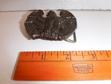 Vtg.Patriotic American Eagle - Majestic Silver color cutout Belt Buckle by Avon