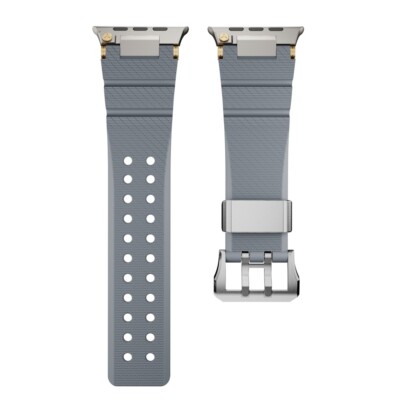 Rugged Rubber Sport Band for Apple Watch 11 10 9 8 7 44/45/42/46/49mm Ultra 3 2