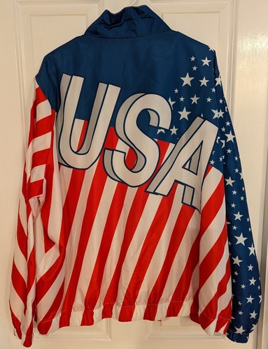 Shinesty American Flag USA Windbreaker Jacket Size L - Picture 2 of 8