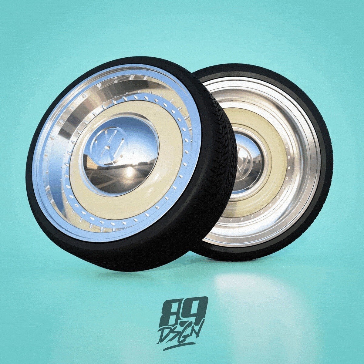 1/24 Scale VW Custom Wheels-image