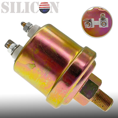 Oil Pressure Sender, VDO type, 0-80 psi, 10-180 ohms, w/16 psi Low Alarm switch