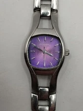 Fossil F2 Watch Women Silver Tone Ombre Purple Dial Stainless