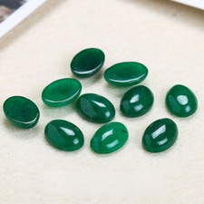 100pcs Natural Malaysian Jade Stone 13x18mm Oval Cab Cabochon for DIY Jewelry