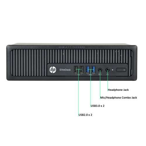 HP EliteDesk 800 G1 Ultra Slim Intel 3.0GHz 8GB 128GB SSD WiFi W10 Pro - Afbeelding 2 van 3