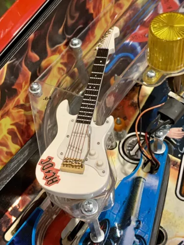 New Custom ACDC AC/DC PINBALL Machine White Guitar Ramp Mod