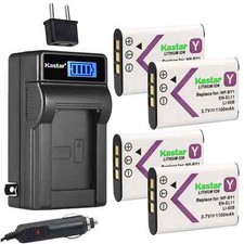 LCD Charger Kit 4 battery for Nikon EN-EL11 Nikon Coolpix S550 Coolpix S560