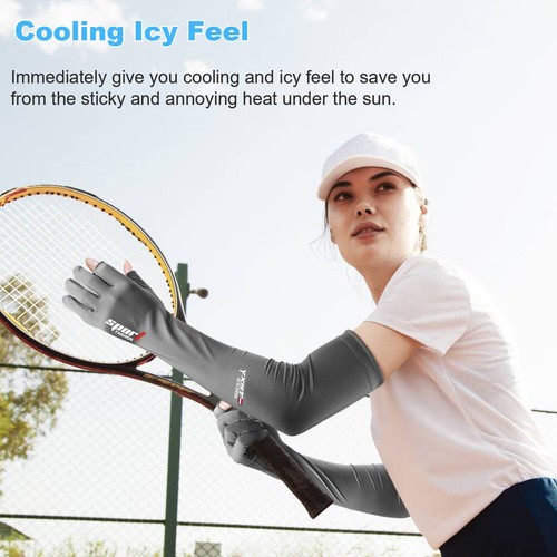 1 Pairs Cooling Arm Sleeves Cover UV Sun Protection Sports Outdoor For Men Women - Picture 30 of 45
