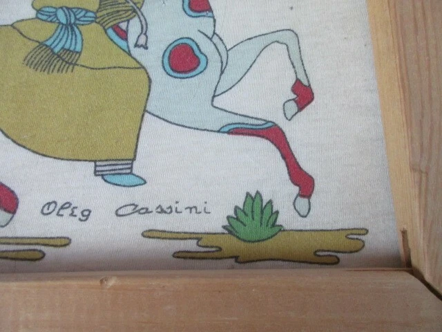Oleg Cassini Mujer Montar Caballo Moda Diseñador Navajo Bollo Textil Enmarcado OK Foto 4 de 4