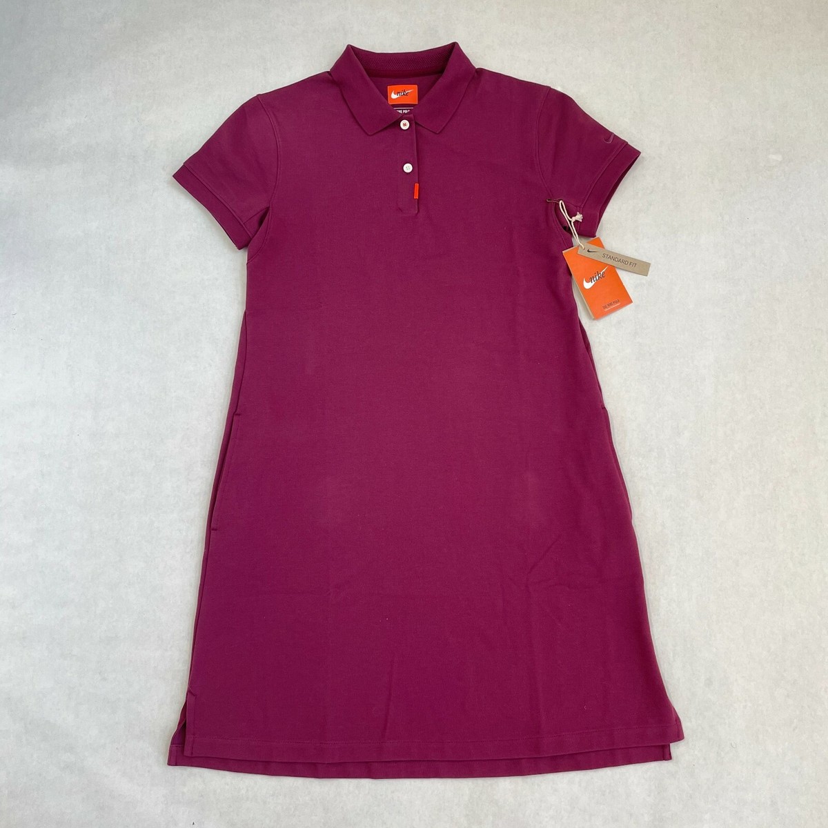 Nike Golf Women Polo Dress Burgundy BV0193 010 Collar Short