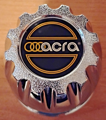 RARE ACRA Chrome Rim Hub Cover Center Caps. 5049-MOD Push Through. 10 pcs