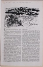 1896 Boer War Era Artikel Story Whitehead Torpedo Von Commander T C Fenton