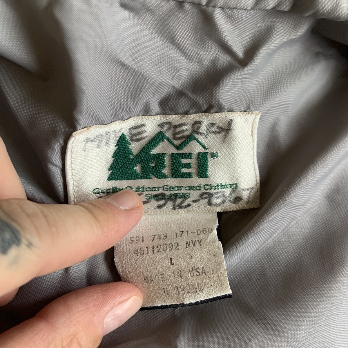 90s REI ゴアテックス GORE-TEX ナイロン ジャケット Vintage REI Jacket Mens Large Nylon Made in USA Blue Long