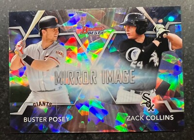 2016 Bowman's Best Mirror Image Atomic Refractor Buster Posey / Zack Collins #8