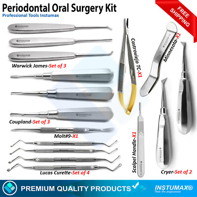 Dental Tooth Extraction Instruments Kit Periodontal Oral Surgery ...