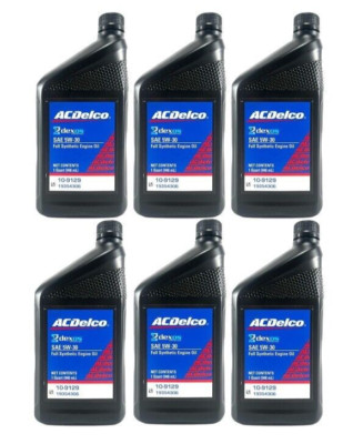 ACDelco 10-9129 dexos2 Full Synthetic 5W-30 Motor Oil - 1 qt (Case of 6)