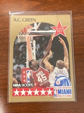 AC GREEN 1990-91 HOOPS ALL STAR LOS ANGELES LAKERS CARD #19