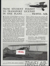 TRAVEL AIR COMPANY CURTISS WRIGHT FROM STUDENT TO TRANSPORT ONE PLANE 1930 AD