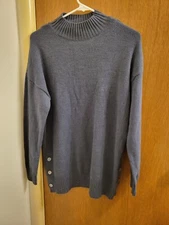  LC Lauren Conrad Womens Medium M Mock Neck Tunic Top Brand New Nwt Shirt