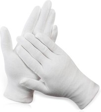 12 Pairs XL White Cotton Gloves for Dry Hand Moisturizing Cosmetic Eczema Hand