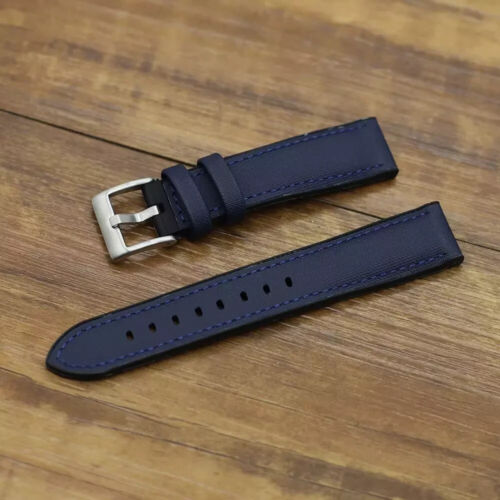 Sailcloth Watch Strap For Omega X Swatch Mission to the Moon Moonphase - Blue - Picture 3 of 9