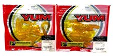 2 PACKS YUM F2 Ferocity 3 Walleye Grub Golden...