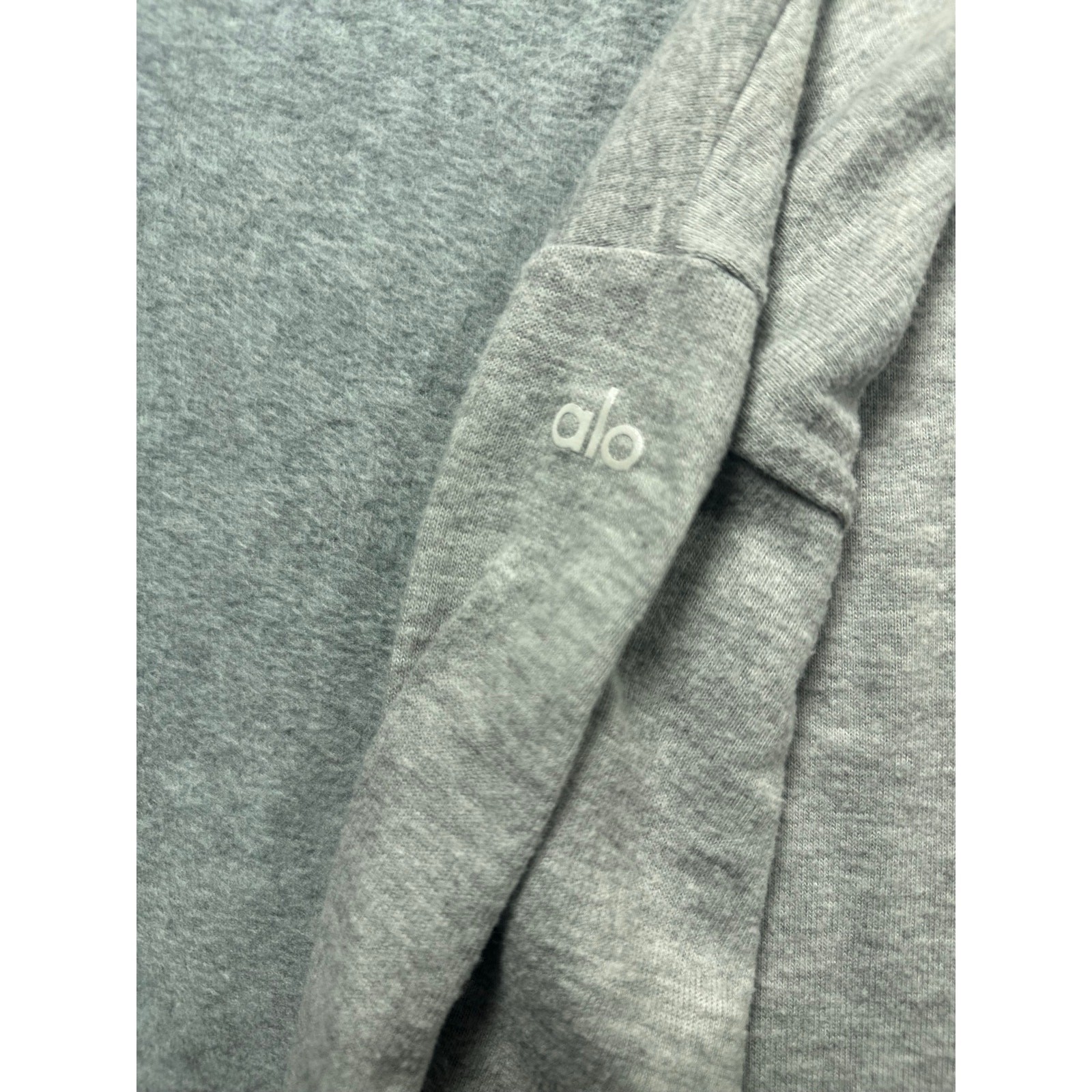 Alo Yoga Soho Sweatshirt Women's Est Medium Heather Grey Pullover Crewneck image 7
