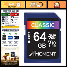 64GB SDXC Card UHS-I U1 V10, 98MB/s Read Speed, Full-Size Memory Storage