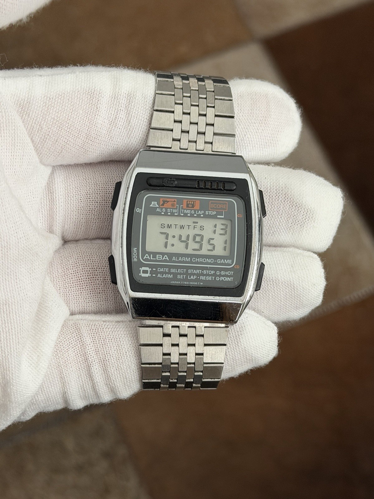 Rare Vintage Alba Alarm Chrono Game Y760-5000 Men’s Digital Sports Watch JDM 80s