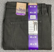 Weatherproof Vintage Men  s Fleece Lined Gray Canvas Pants 40x30 NWT