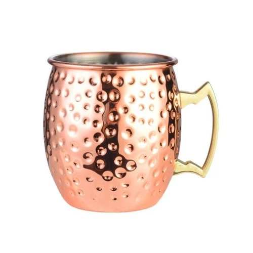 Moscow Mule Mugs – Hammered Copper Cups with Brass Handles for Cocktails 4-Pack - Image 2 of 4