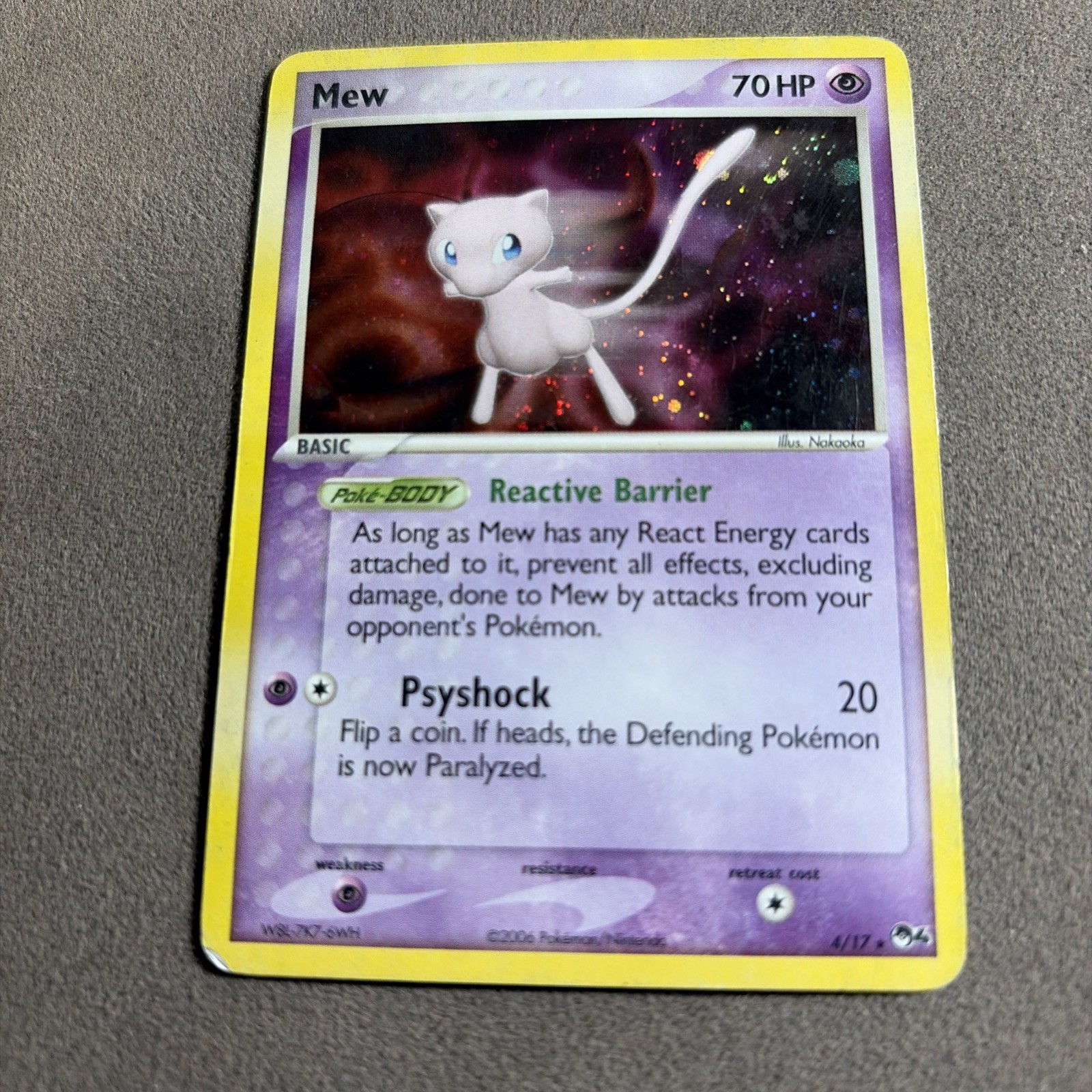 Mew 4/17 POP Series 4 Promo Pokemon Card Holo Foil Rare Used