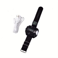1PCS LED Wrist Watch Flashlight Torch Light USB Charging Wrist Model for Outdoor