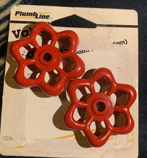 2 x Red Universal Valve Lawn Faucet Handles NEW 2  Each
