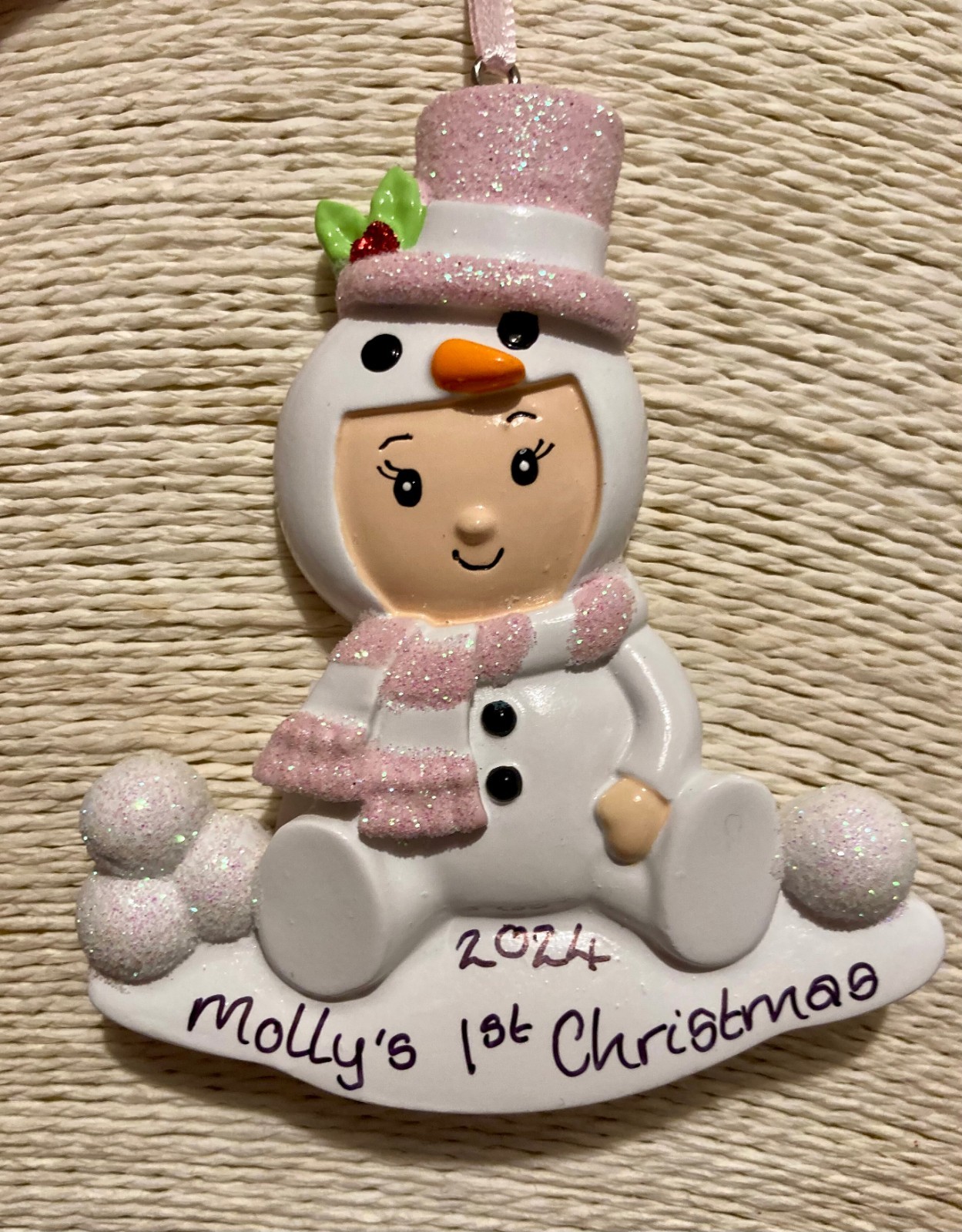 Disfraz Personalizado Bebé en Muñeco de Nieve Bebé Primera Navidad Decoración Chuchería