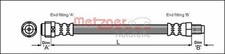 Bremsschlauch 389mm METZGER für MERCEDES C-KLASSE T-Model