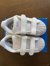 New Girls ADIDAS SUPERSTAR C F I White Toddler  Shoes