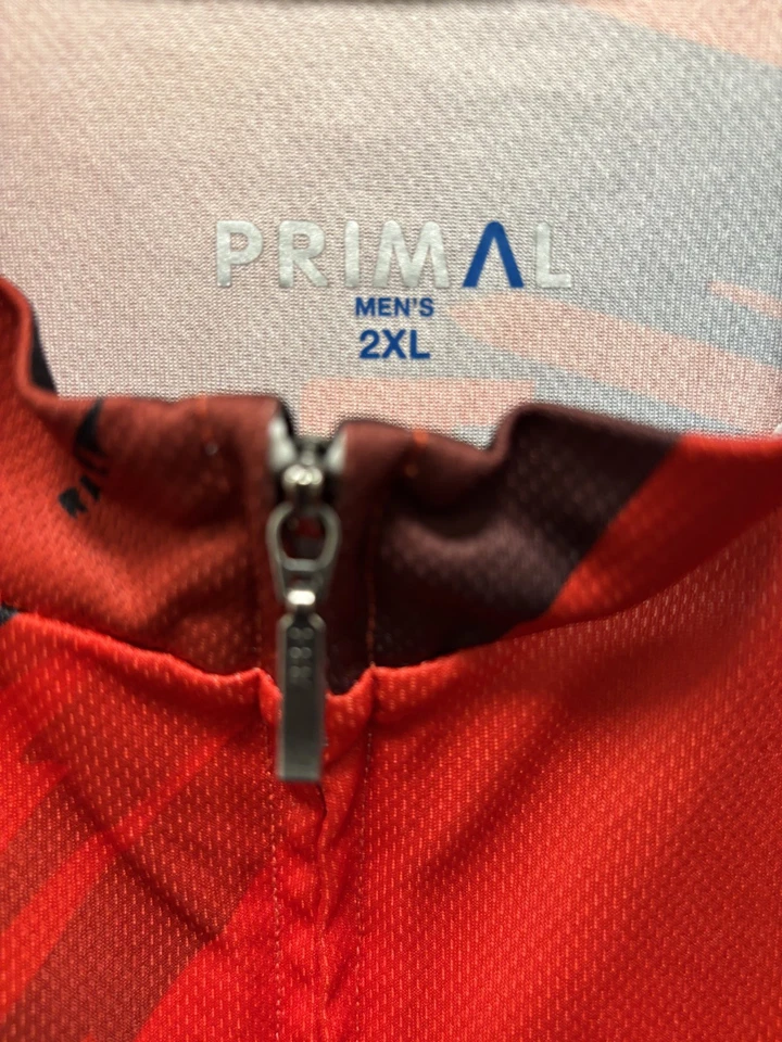 Primal Wear Red Surge Men's Sport Cut Jersey 2XL Full Zip - Image 3 of 4