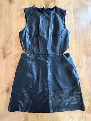 French Connection Crolenda PU Cut-Out Mini Dress Size 6