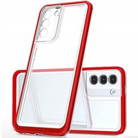 Hurtel Hybrid Armor Clear 3In1 HüLle FüR Samsung Galaxy S22+ Rot