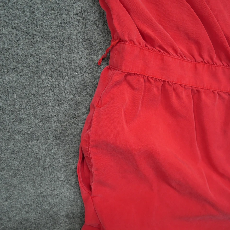 Mono Ann Taylor para mujer 4 naranja rojo manga ojales pierna ancha ligero Foto 4 de 4