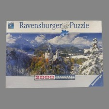 Ravensburger 2000 Piece Panorama Puzzle Neuschwanstein Castle Winter Edition NEW