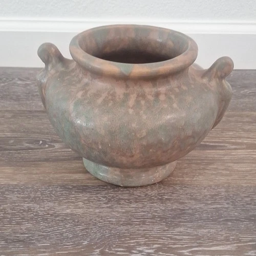 Brush McCoy Ceramic Planter 885 Round Brown Green Beige Art Pottery Matte Finish