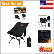 Compact Folding Camp Chair with Breathable Mesh - Perfect for Hiking & Travel